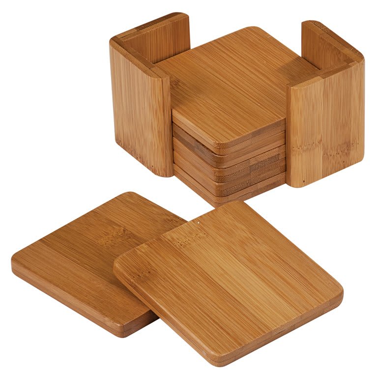 Bamboo Coaster sets 6 piece set