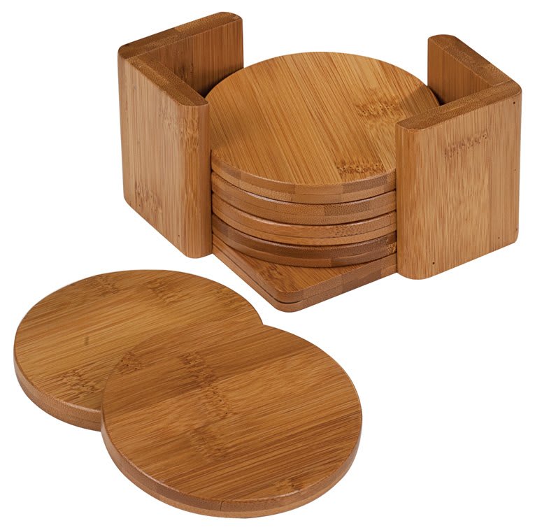 Bamboo Coaster sets 6 piece set