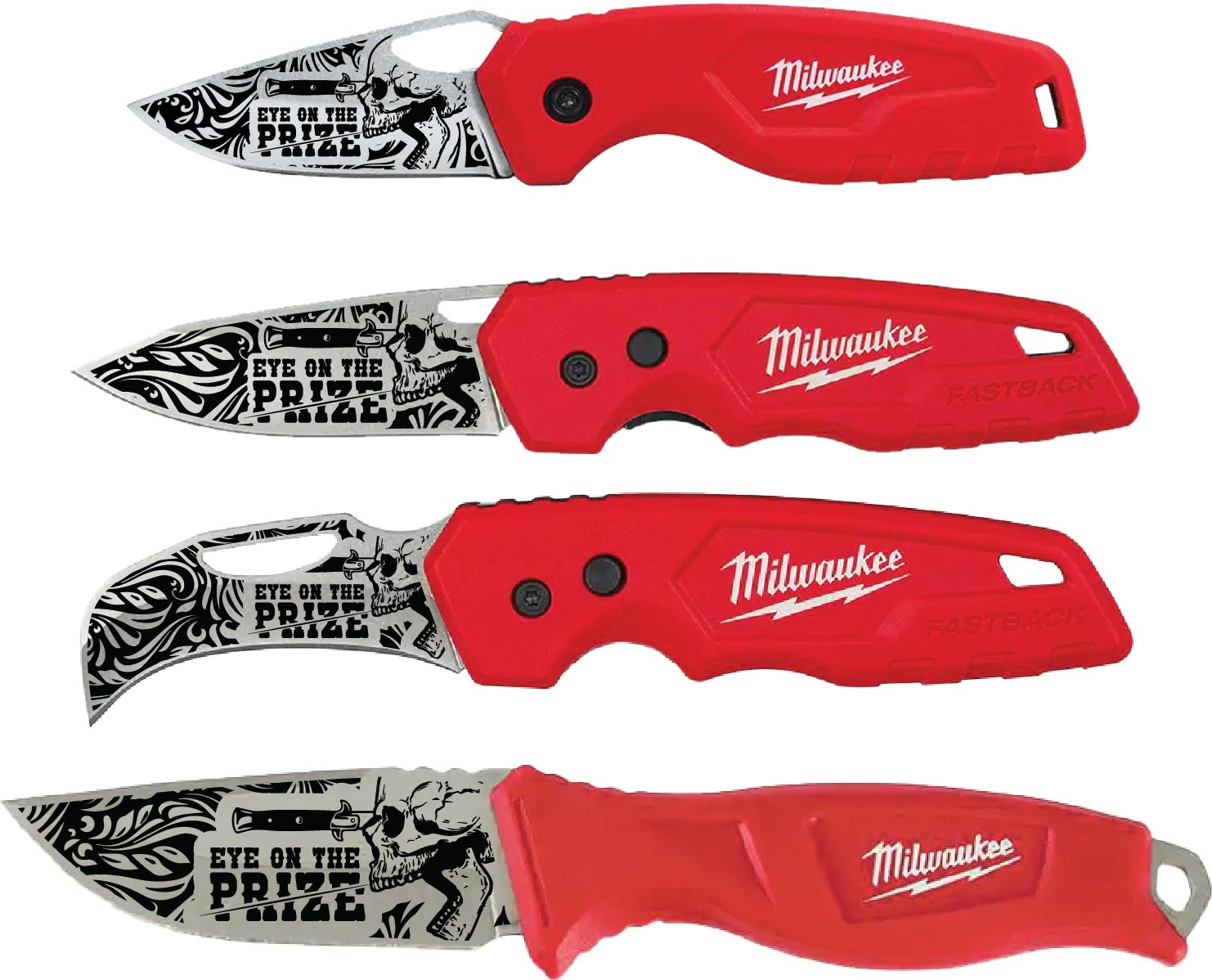 Milwaukee FASTBACK Stainless Steel Folding Knife Eye on the Prize