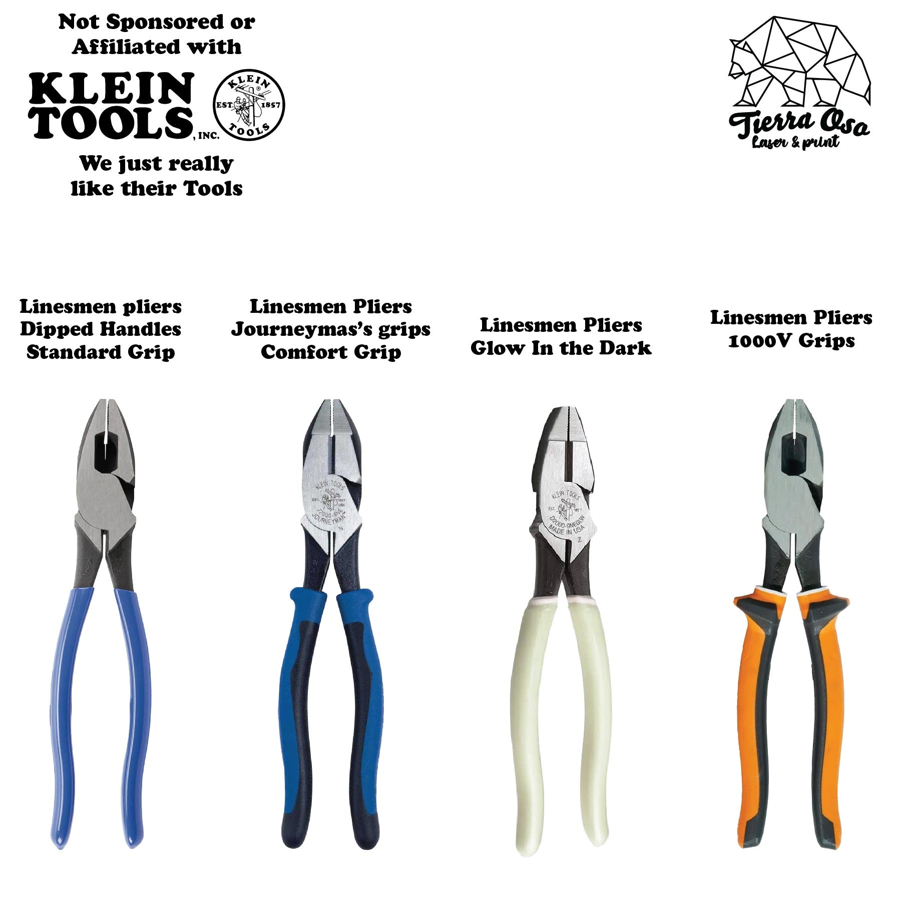 Klein Linesmen Pliers Engraving