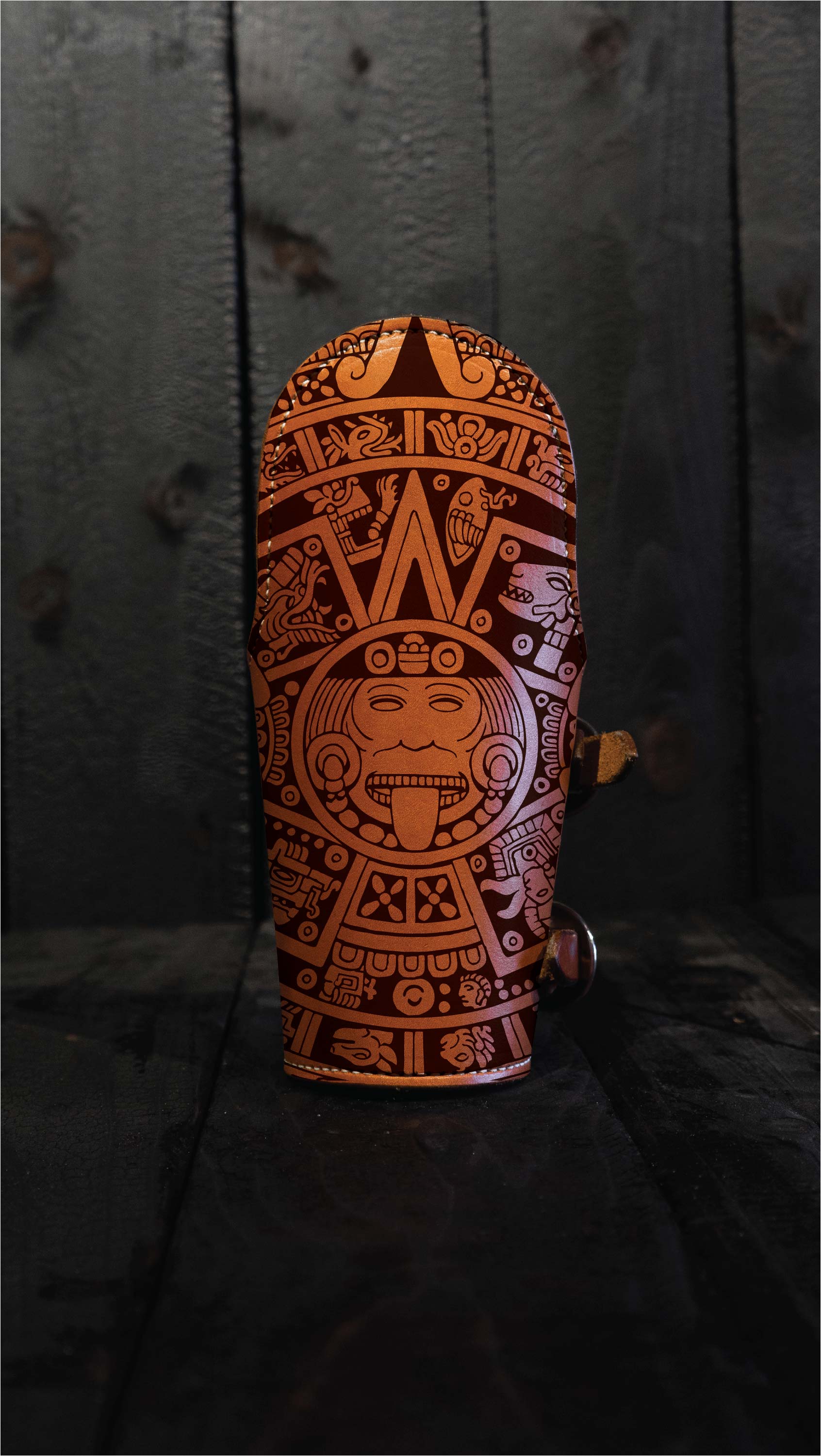 Aztec Engraved Welding Leather Armpad