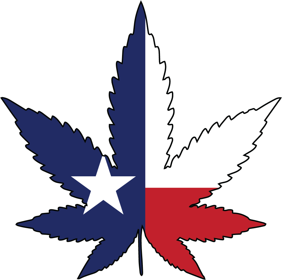 Texas Marijuana Weed Leaf Sticker